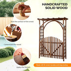 VINGLI 85in Wooden Arbor, Wedding Arch - Image 4