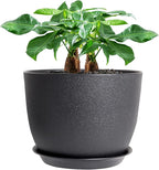 12inch Large Plant Pot, Modern Plastic Planter by UOUZ