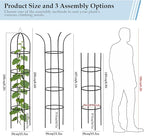 100% Metal Trellis for Climbing Plants Outdoor 6.6ft 1PK, Garden Obelisk - Image 3