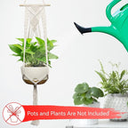 USLAI Macrame Plant Hanger Indoor Outdoor, Fits 4 to 12 Inch Pots, Hanging - Image 7