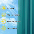 NICETOWN Outdoor Curtainch for Patio Waterproof 100 inch Wide, Thermal - Image 7