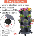DUNCHATY Stackable Planter, Vertical Garden Planter - Image 6