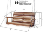All Things Cedar PS48-SW10 Premium Porch Swing | 4-Ft Outdoor Furniture & Patio - Image 3