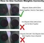Magnetic Shower Curtain Weights, Rubber Covered Heavy Duty Weights, Prevent - Image 2