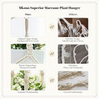Mkono Macrame Plant Hanger Indoor Hanging Planter Basket - Image 5