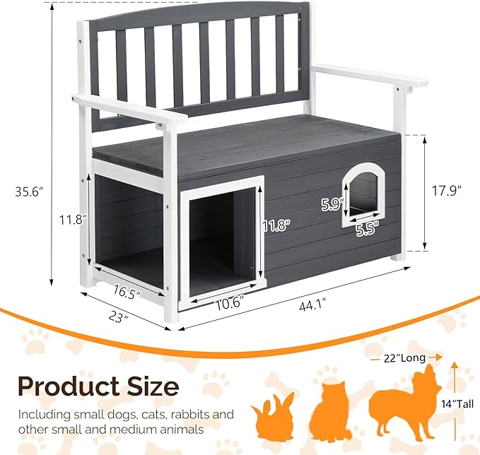 VINGLI Outdoor Storage Bench - Image 3