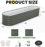 Galvanized Raised Garden Bed 8x2x1.5 FT, Oval Metal Raised Garden Bed Outdoor - Image 5
