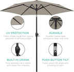 Best Choice Products 7.5ft Heavy-Duty Round Outdoor Market Table Patio Umbrella - Image 5