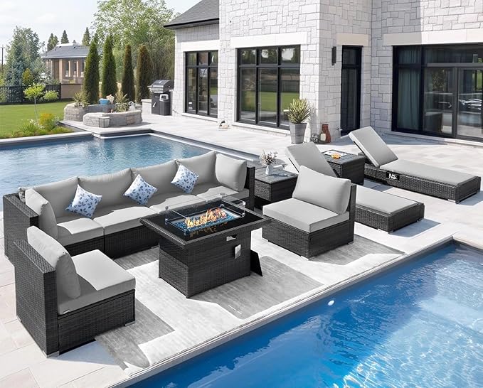 NICESOUL 11 Piece Outdoor Patio Furniture Set - Image 2