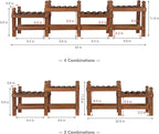 Wood Plant Stand Indoor Outdoor, 4 Tiers Plant Stand Bench Indoor, Low Window - Image 2