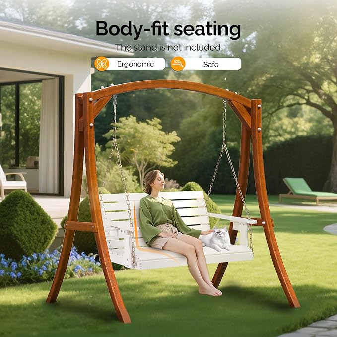 VINGLI Heavy Duty 1600 LBS HDPE Porch Swing Outdoor - Image 3