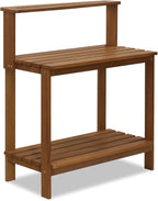 Furinno FG17478 Tioman Outdoor Patio Furniture Hardwood Potting Bench - Image 5