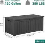 YITAHOME 120 Gallon Outdoor Storage Deck Box, Large Resin Patio Storage - Image 9