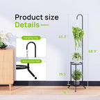 2-tier Hanging Plant Stand Plant Hanger Indoor Outdoor Corner Plant Stands - Image 3