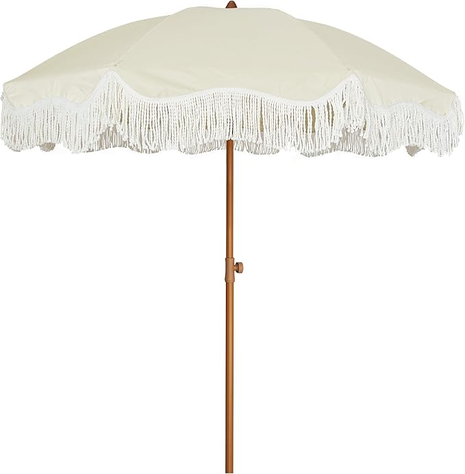 AMMSUN 6.5ft Boho Outdoor Umbrella by AMMSUN