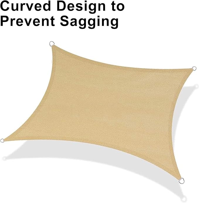 LOVE STORY Custom Size 8'x8' Sand Sun Shade Sail Rectangle UV Block Canopy - Image 6