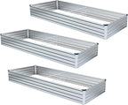 3 Pack 6x3x1FT Galvanized Raised Garden Bed Kit, Outdoor Metal Planter Box - Image 6