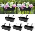 Railing Planters Outdoor Balcony 16 Inch Deck Over The Railing Planter Boxes by Holensun