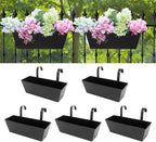 Railing Planters Outdoor Balcony 16 Inch Deck Over The Railing Planter Boxes by Holensun