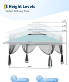 Canopy Tent 12x12 ft, Pop Up Gazebo One-Push Setup - Image 3