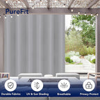 PureFit Outdoor Curtains for Patio Waterproof Weatherproof, UV and Fade - Image 3