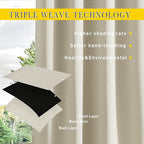 NICETOWN 2 Panels Weighted Blackout Curtains - Image 7