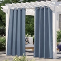 NICETOWN Outdoor Patio Curtain Waterproof, W52 x L72 inches, Stone Blue by NICETOWN