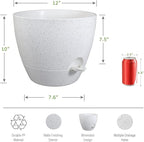 12inch 2Pack Large Self Watering Planters, Plastic Plant Pots - Image 2