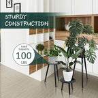 Uneedem Indoor Plant Stand, Modern Plant Table 8.9" Tall Wood Mid Century - Image 7
