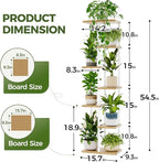 Bamworld Tall Plant Stand Indoor, 7 Tier Plant Shelf - Image 4