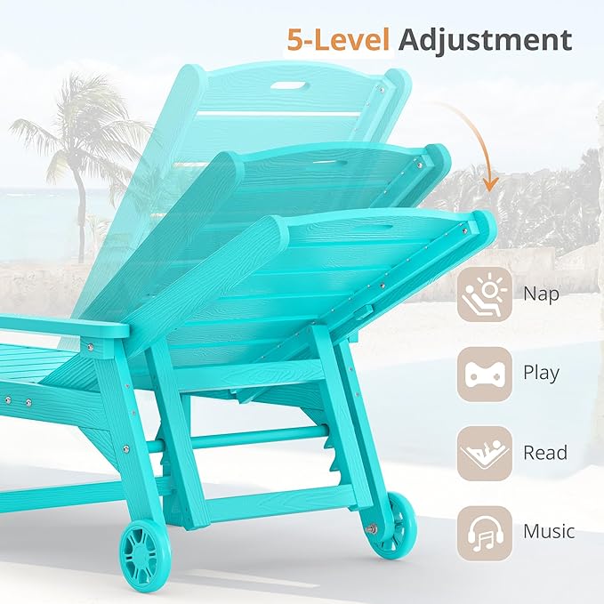 LUE BONA Chaise Lounge Chairs Set - Image 5