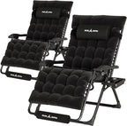 UDPATIO Oversized Zero Gravity Chair Set of 2, 33In XXL Patio Reclining Chair by UDPATIO