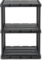 Gracious Living 4 Pack Light Duty Storage Shelves, Knect-A-Shelf 3-Shelf - Image 8