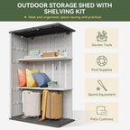 Aoxun White Resin Outdoor Storage Shed - Image 2