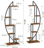 Plant Stand Indoor with Grow Lights, 6 Tiered Tall Plant Shelf, Half-Moon Plant - Image 6