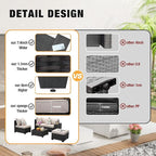 5 Pieces Patio Furniture Set All-Weather Outdoor Wicker Sectional Conversation - Image 5