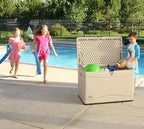 LIFETIME 60059 Black Bottom & Desert Sides and Lid Outdoor Storage Box-80 Gal - Image 8