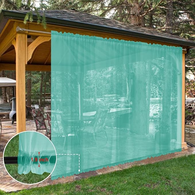 SpaceDresser Waterproof Outdoor Sheer Curtains - Image 8