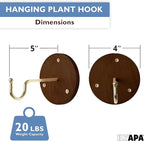 Ilyapa 3 Pack Metal Wall Plant Hangers - Image 2