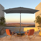 JEAREY 6.5x10 ft Rectangular Patio Umbrellas Rectangle Outdoor Umbrella - Image 2