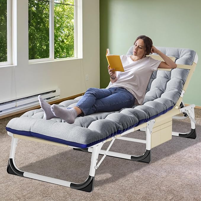 ABORON 3-in-1 Sun Tanning Chair – Oversized Folding Chaise Lounge - Image 5