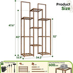 EnHomee Plant Stand Indoor Wood Plant Stand Outdoor Plant Shelves - Image 9