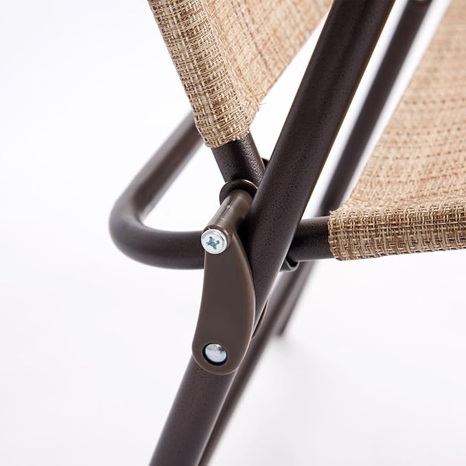 Giantex Set of 2 Patio Folding Chairs, Outdoor Patio Dining Chairs w/Armrest - Image 9