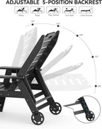 Carauci Lounge Chair Outdoor, HDPE Chaise Lounge - Image 5