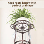 LASZOLA 3 Tier Bronze Metal Plant Stand - Image 6
