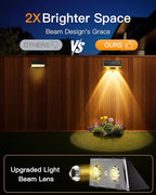 Solar Fence Lights Outdoor, 6 Pack IP65 Waterproof Fence Lights Solar Powered - Image 3