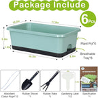 Window Box Planter 6 Pcs, 18 Inches Rectangle Flower Pots - Image 6