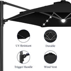 Best Choice Products 10ft Solar LED Offset Cantilever Hanging Market Patio - Image 8