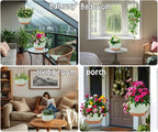2 Pack 12 Inch Self Watering Hanging Planters - Image 6