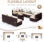 NICESOUL Modern Luxury Outdoor Patio Sectional Furniture Set - Image 4